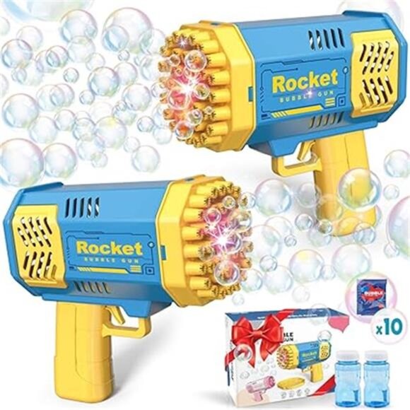 Toys for 3-8 Year Old Boys Girls: 2 Pack Bubble Machine for Kids with Bubble - Picture 8 of 8